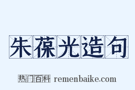 朱葆光造句是什么意思的图片